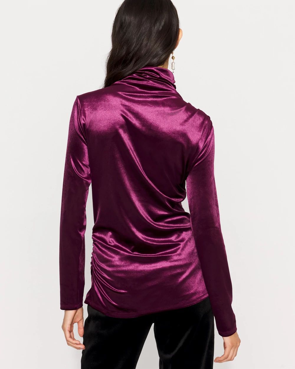 WHBM FORME™ Long Sleeve Velvet Top click to view larger image.