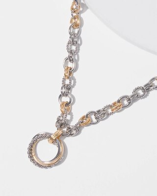 Mixed Metal Rope Chain Necklace
