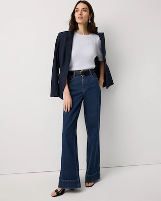 Novelty Stitch Puff Sleeve Pullover click to view larger image.