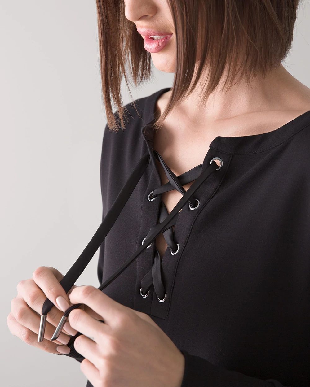 Petite Lace Up Tunic