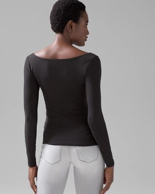 WHBM® FORME Long-Sleeve Dual Neck Tee