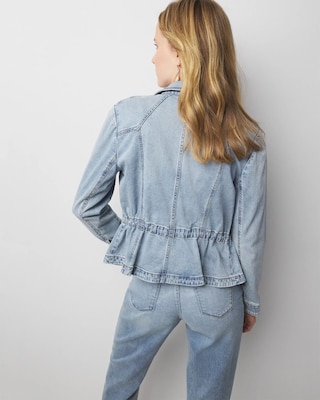 Petite Cinched-Waist Denim Jacket click to view larger image.