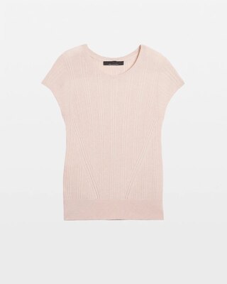 Cashmere Blend Short Sleeve Sweater