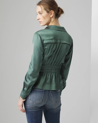 Satin Utility Anorak Jacket
