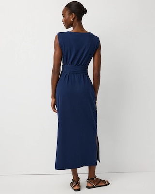 Ponte Tie-Waist Midi Dress click to view larger image.