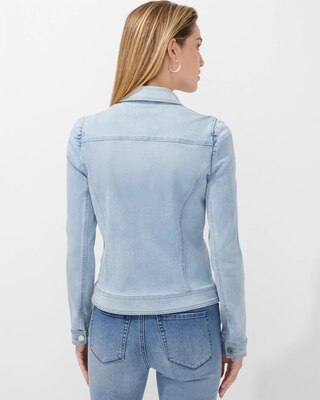 Outlet WHBM Puff-Shoulder Denim Jacket