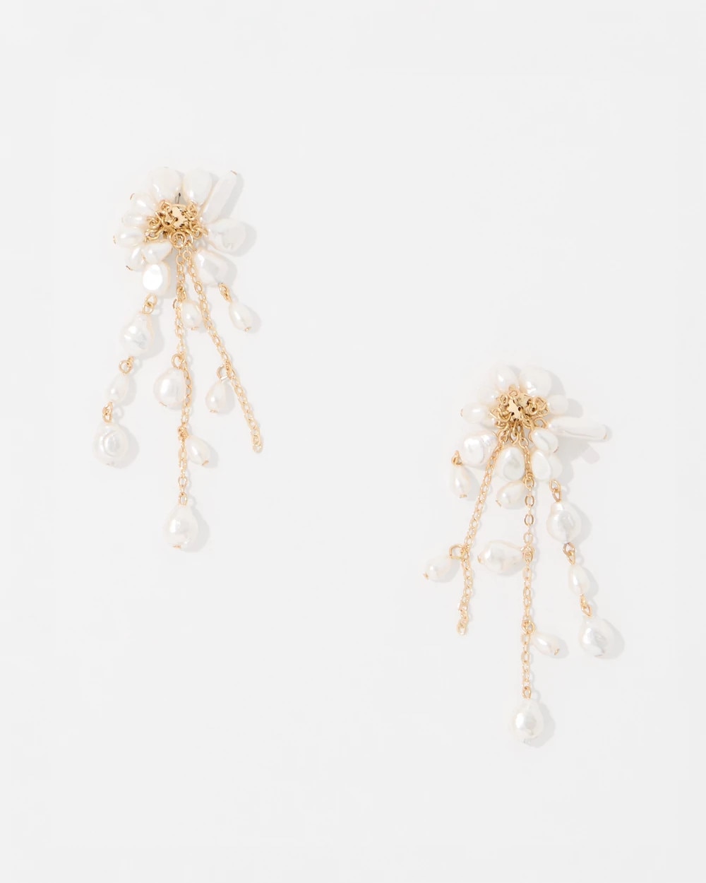 Glass + Shell Chandelier Earrings - image 2