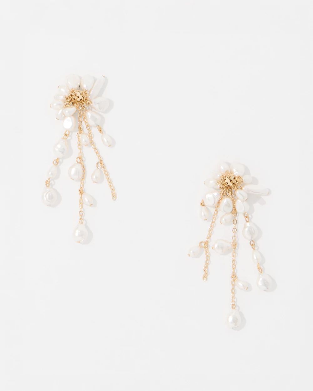 Glass + Shell Chandelier Earrings click to view larger image.