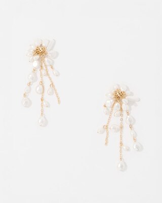 Glass + Shell Chandelier Earrings click to view larger image.