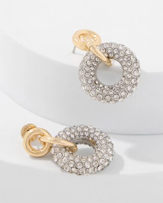 Pavé Rings Drop Earrings click to view larger image.