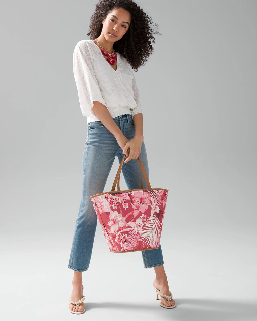 Reversible Paisley Print Tote