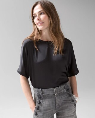 Short-Sleeve Woven Dolman