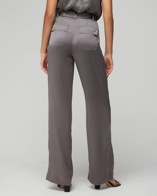 Curvy Belted Utility Wide Leg Trouser