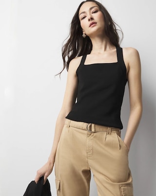 WHBM FORME™ Sculpt Stretch Sweater Halter Top