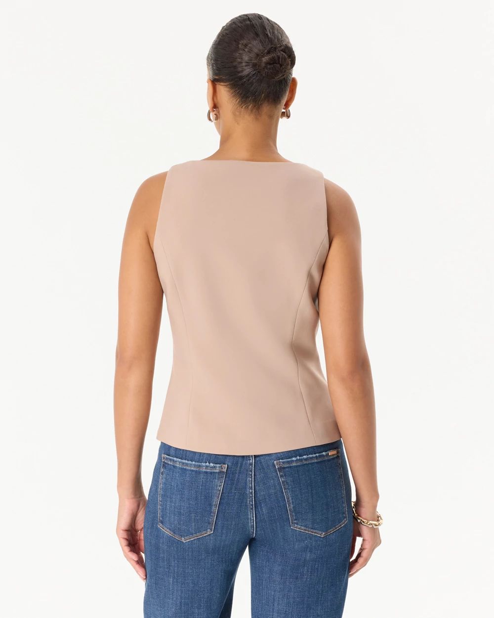 Luxe Stretch Scoop Neck Vest click to view larger image.