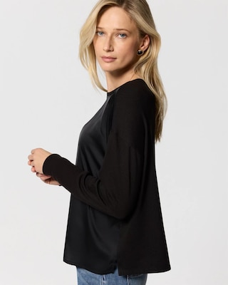 Satin Front Knit Top click to view larger image.
