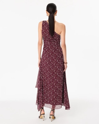 Petite One-Shoulder Chiffon Maxi Dress click to view larger image.
