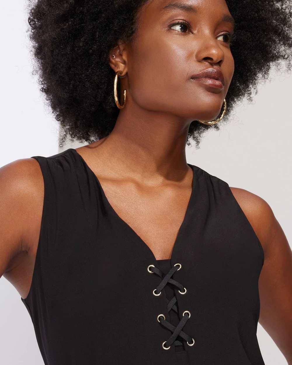 Lace up clearance tank top