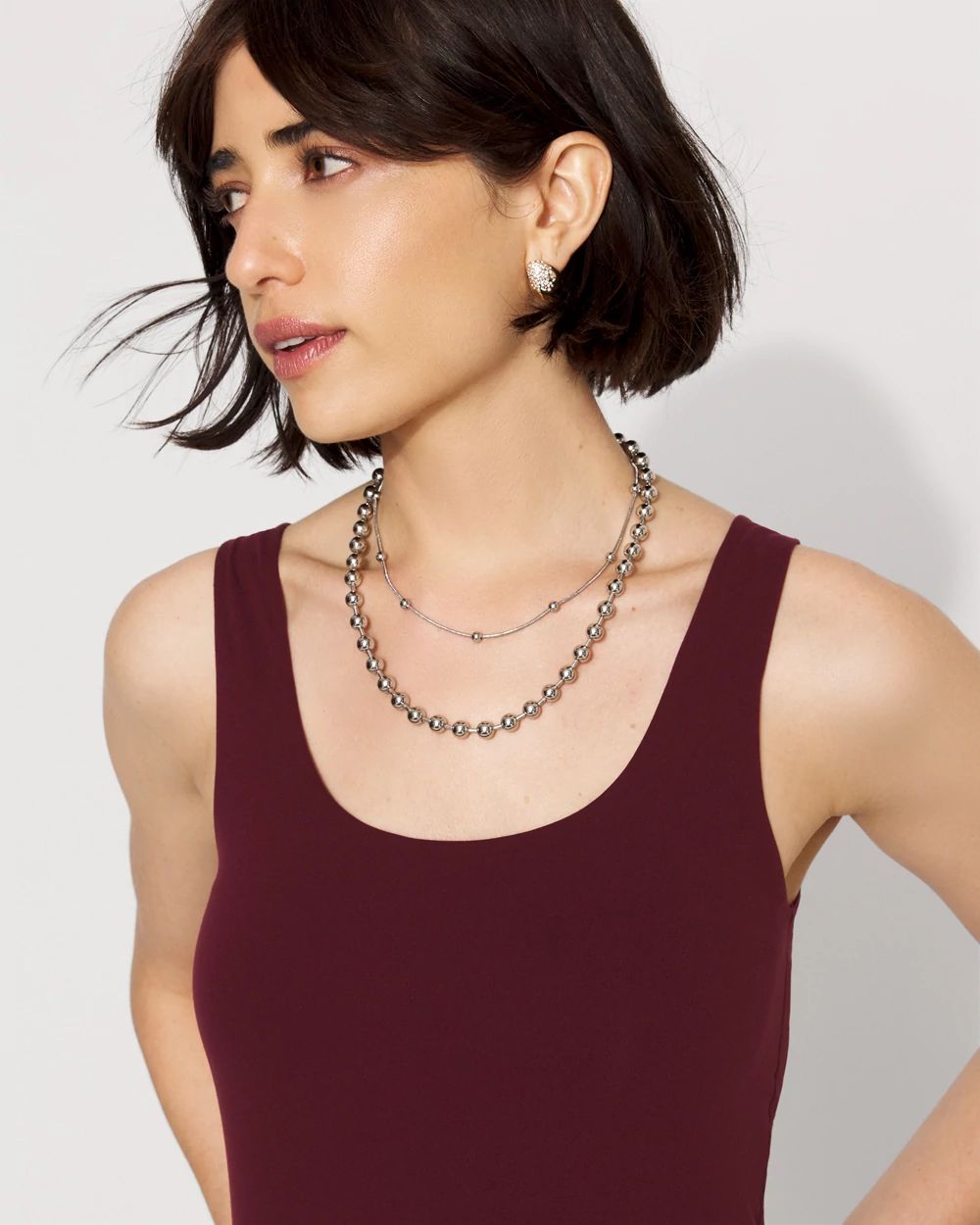 WHBM FORME™ All Ways Stretch Dual Neck Tank click to view larger image.