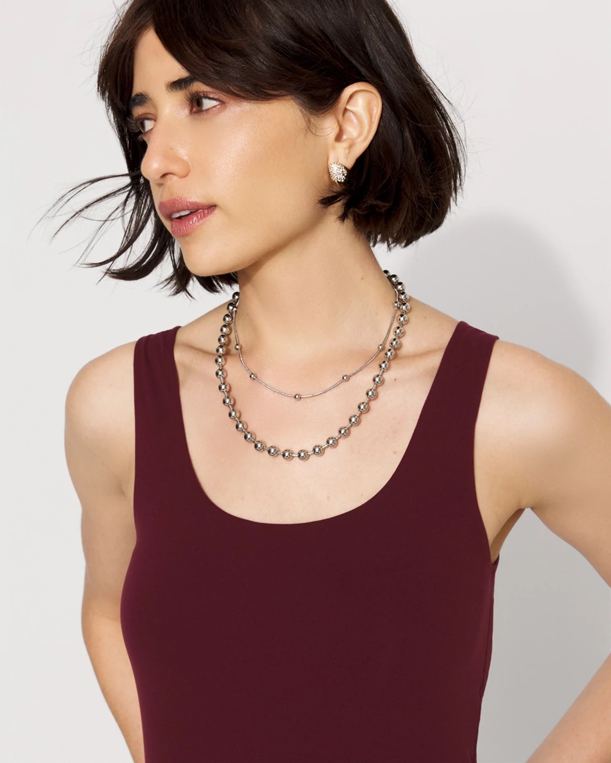 White House Black Market All Ways Stretch Reversible Tank Top In Burgundy