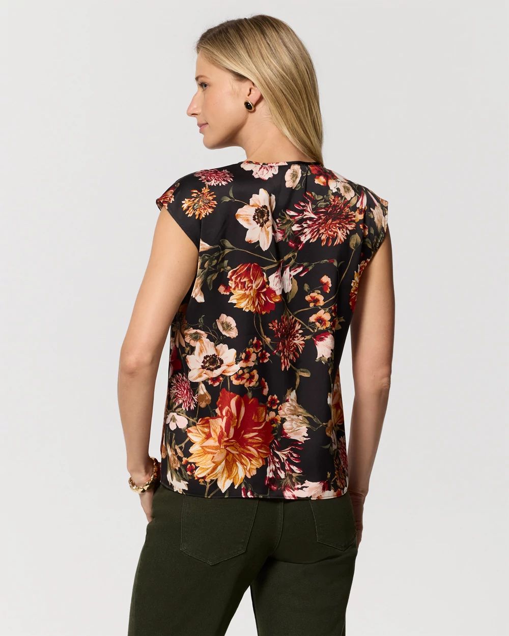 V-neck Satin Shell click to view larger image.