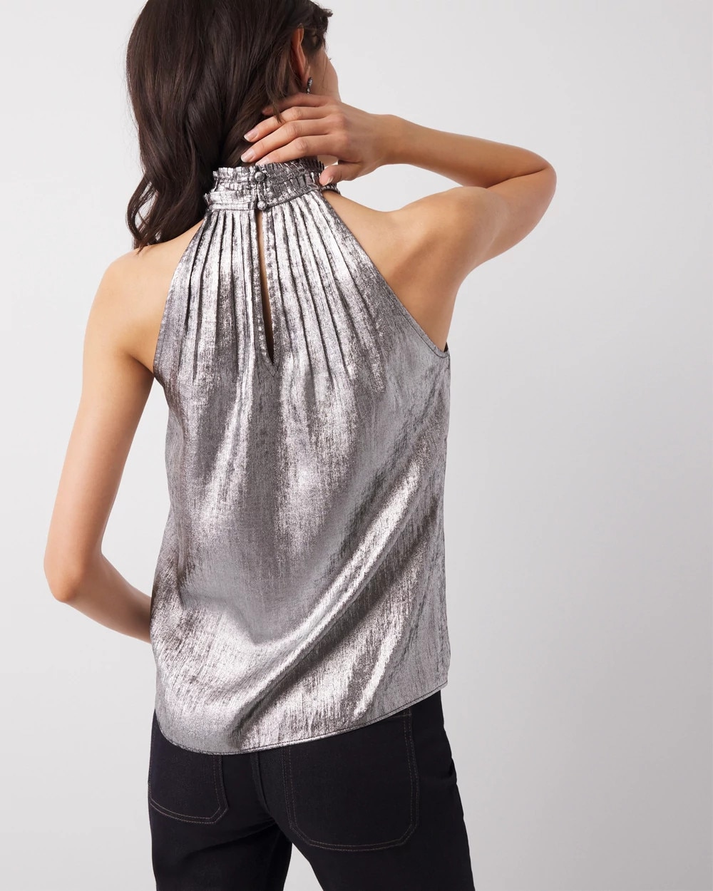 Halter Pleated Shell Top - image 4