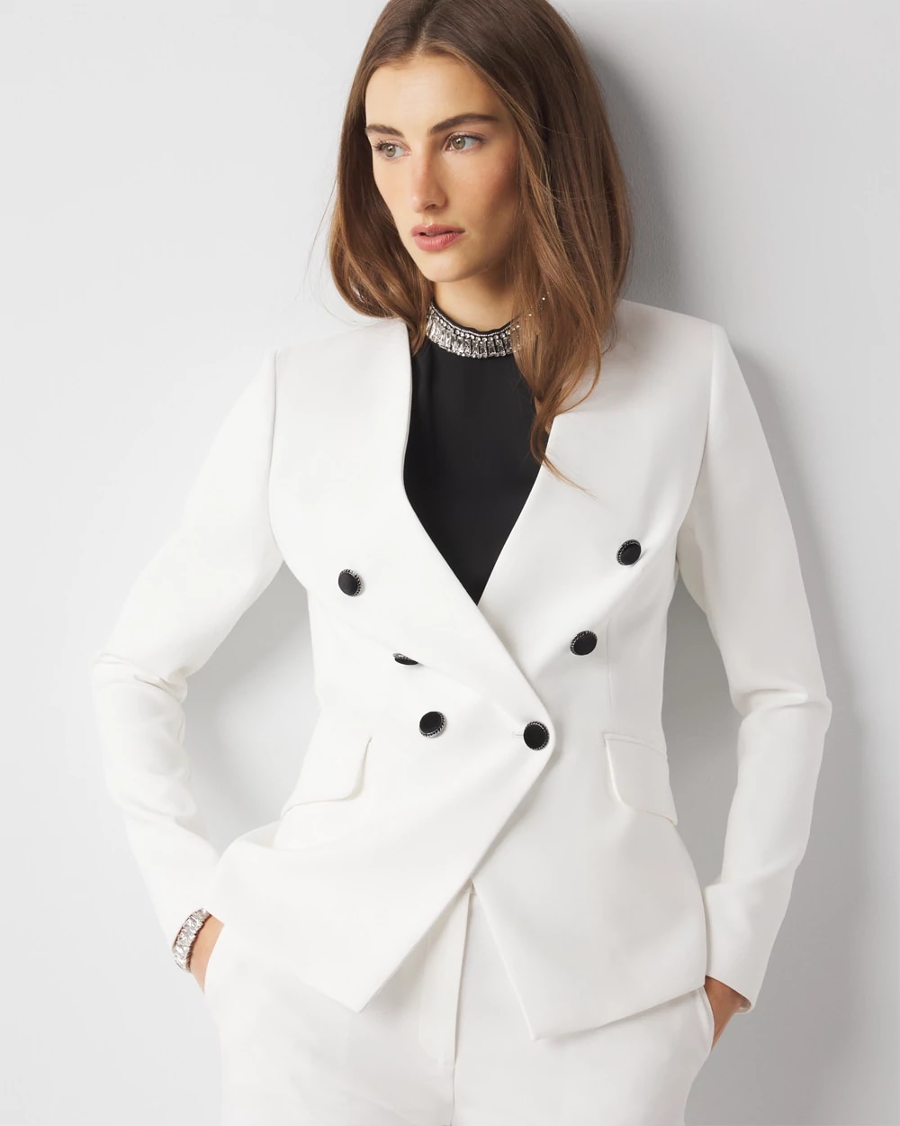WHBM Tuxedo Studio Blazer