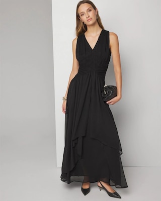 Pleated Maxi Dress click to view larger image.