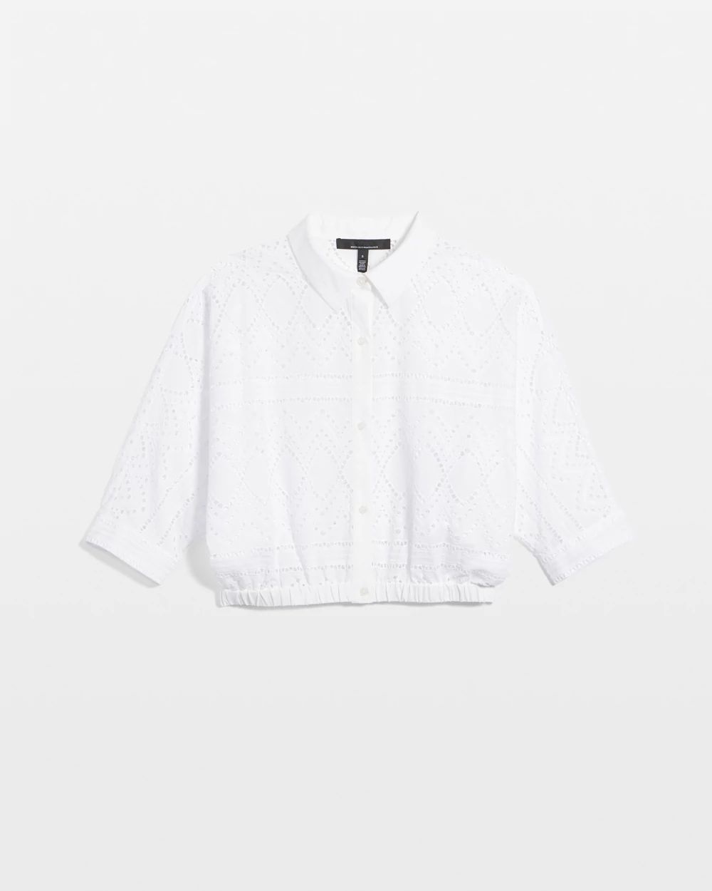 Kimono Sleeve Eyelet Shirt