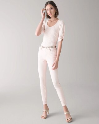 Mid-Rise Tinted Skinny Ankle Jeans