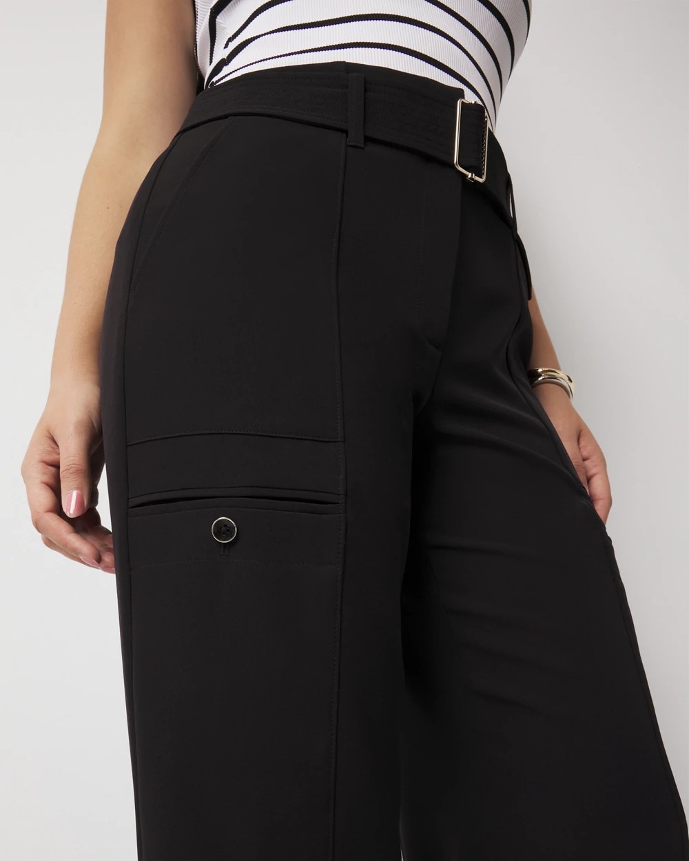 Belted Utility Wide Leg Pant