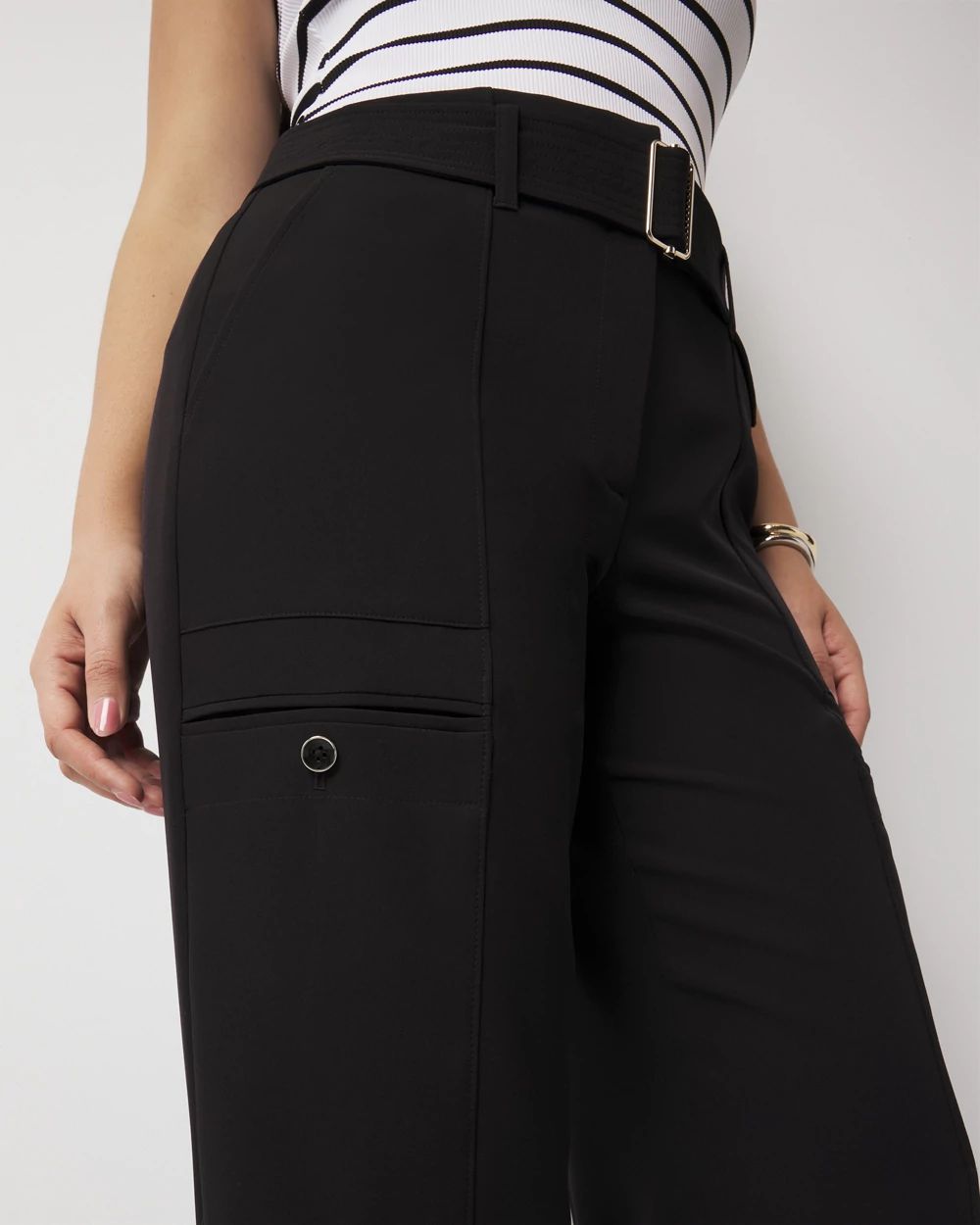 Belted Utility Wide Leg Pant click to view larger image.