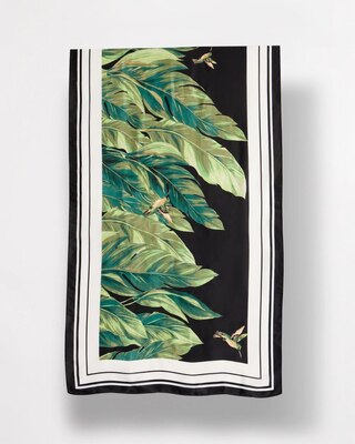 Tropical Print Oblong Scarf click to view larger image.