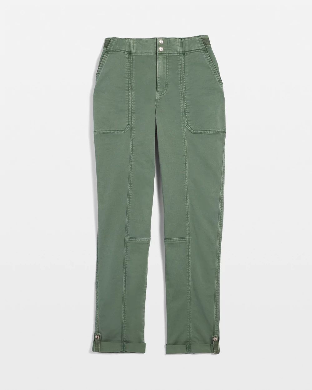 Mid-Rise Pret-A-Pedi Straight Crop Pants click to view larger image.