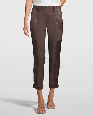 Mid-Rise Utility Straight Crop Jeans