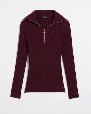 Rib Half Zip Pullover