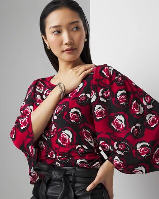 Rose Print Blouse click to view larger image.