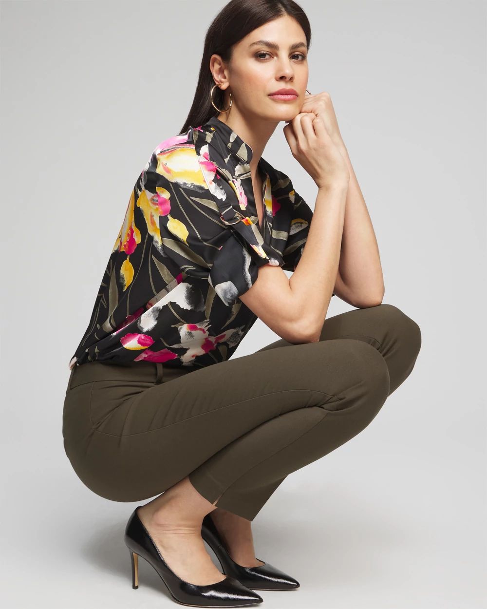 Outlet WHBM Long Sleeve Utility Shirt