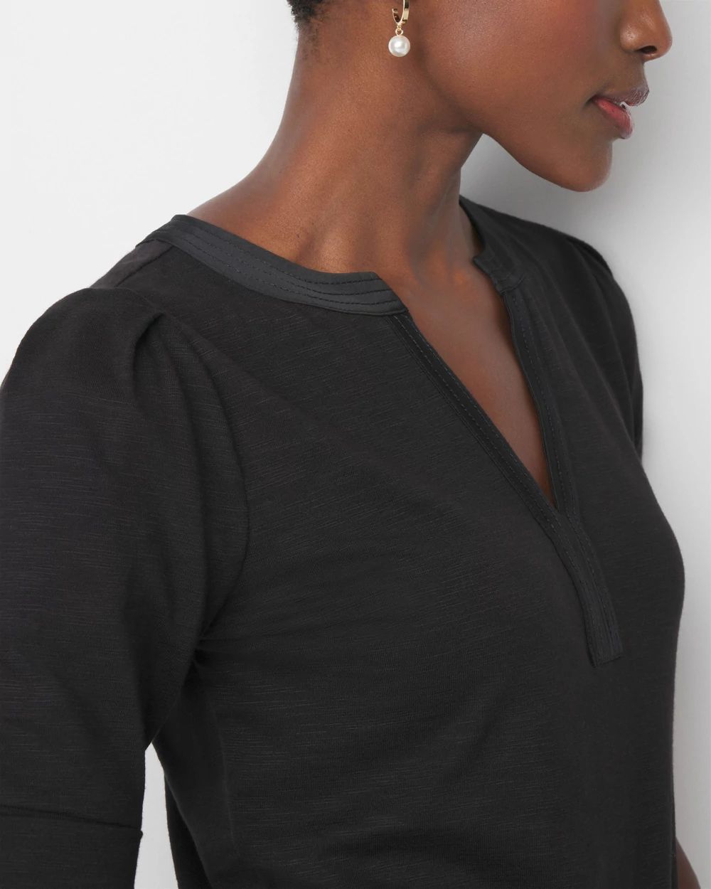 Pleated Sleeve Tee