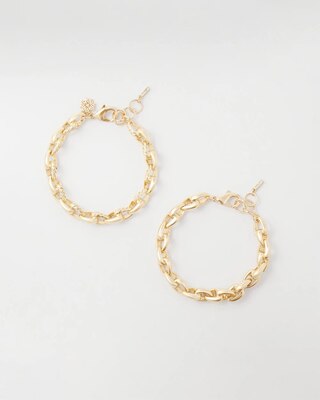 Chain Link Bracelets, Set of 2 click to view larger image.