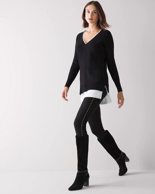 Vegan Suede WHBM Runway Leggings