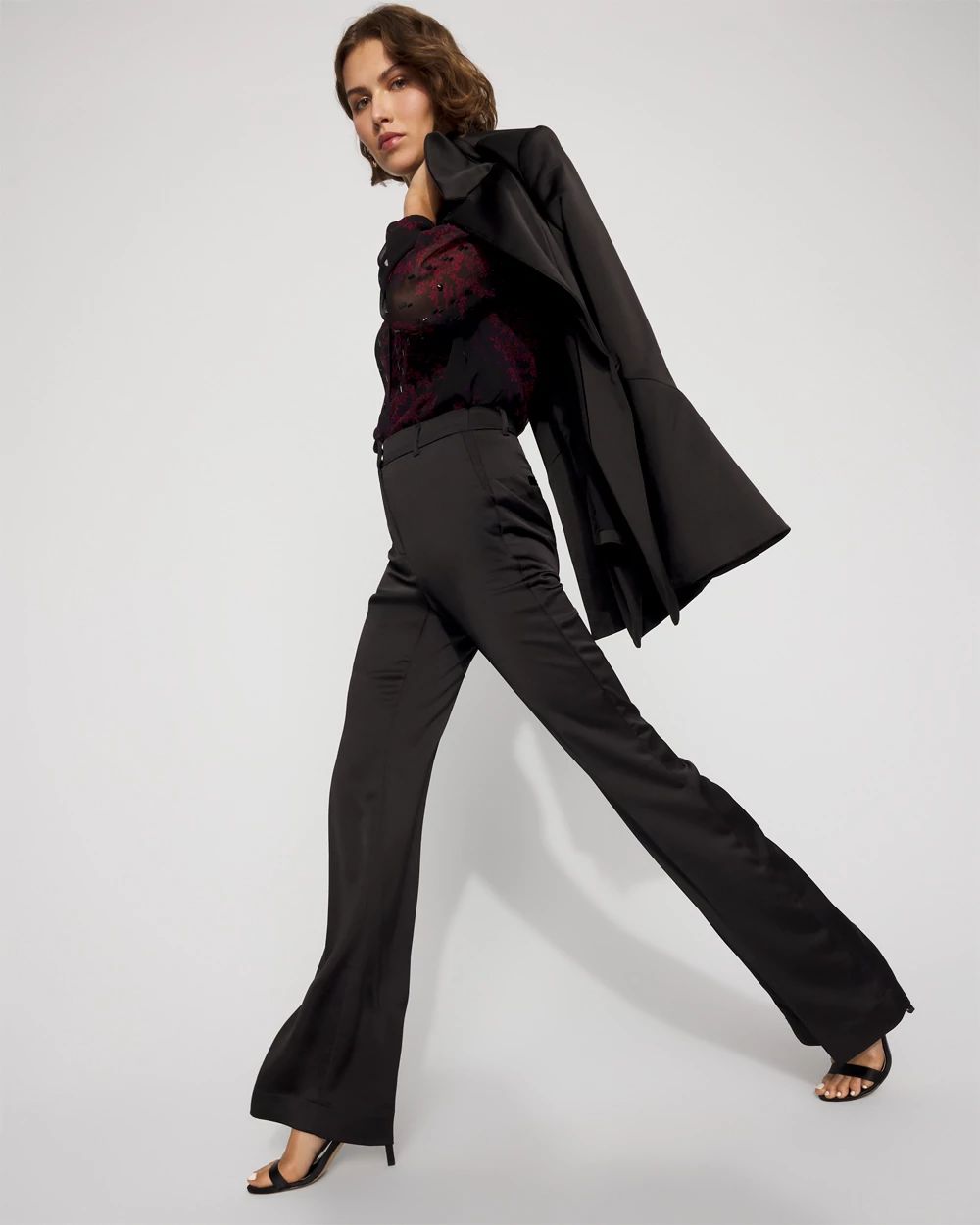 Piper Satin Flare Pant