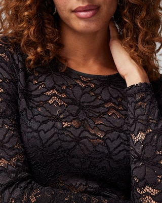 Lace Crew Neck Top