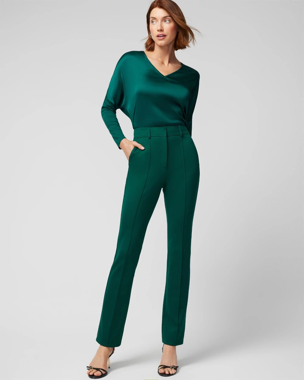 Petite Extra High-Rise Luxe Stretch Bootcut Pants