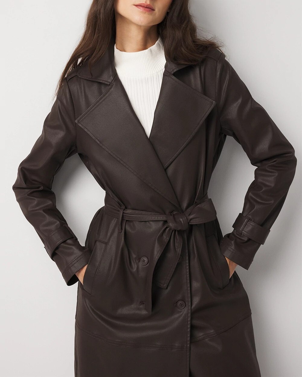 Coated Trench Coat - image 3