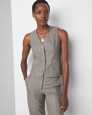 Petite Plaid Vest