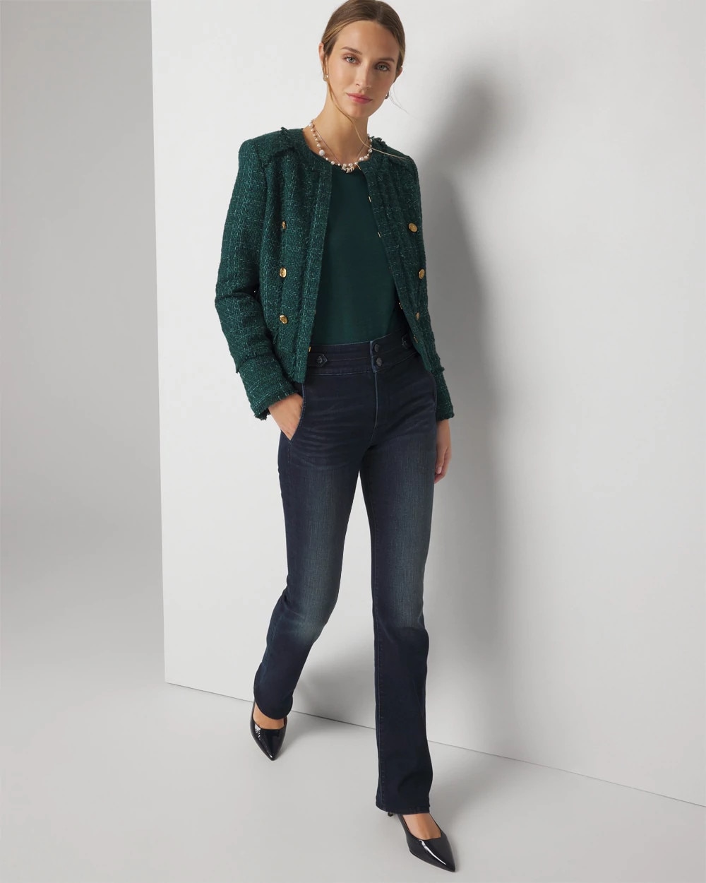 Petite Extra High-Rise Everyday Soft Mariner Bootcut Jeans