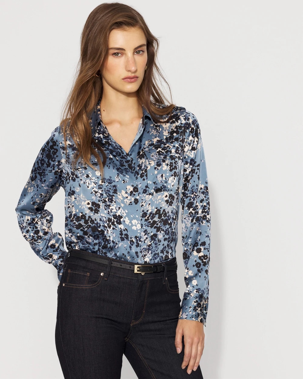 Relaxed Utility Satin Shirt