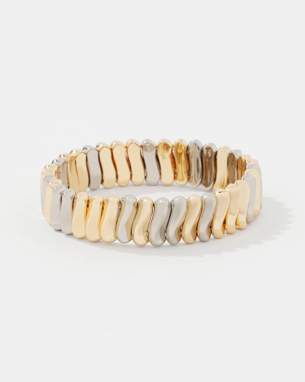 Sculptural Wave Stretch Bracelet click to view larger image.