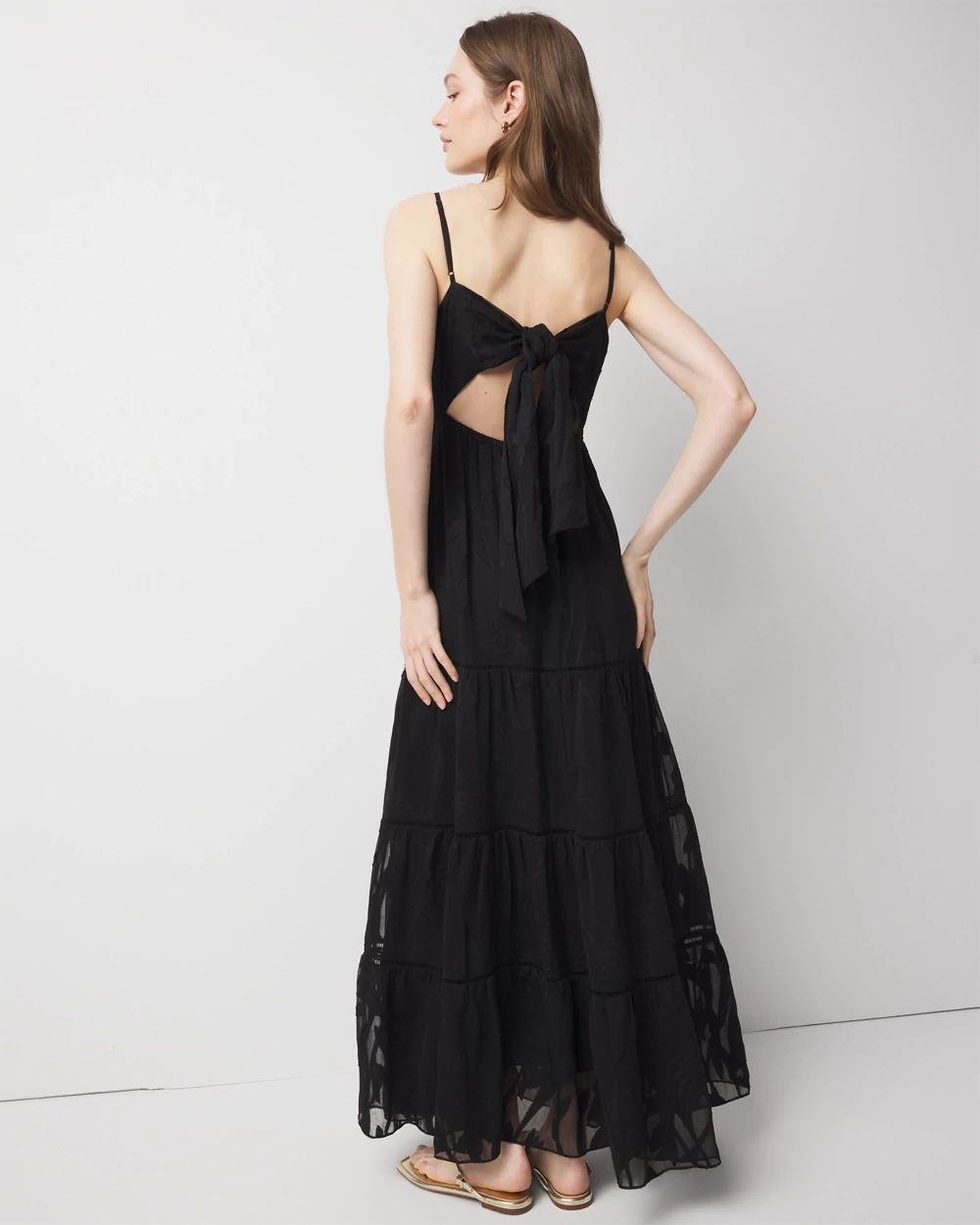Chiffon Burnout Maxi Dress